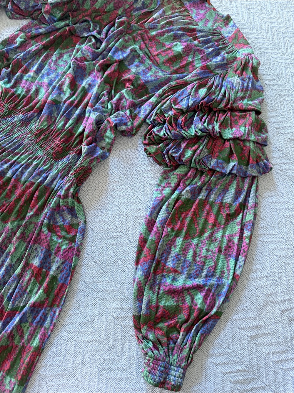 Missoni Women Dress 100% Silk in Green/Purple/Pink Print - Picture 6 of 8